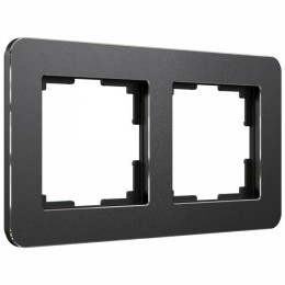 W0022608 Рамка на 2 поста (черная) Platinum Werkel a059213
