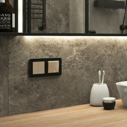 W0022608 Рамка на 2 поста (черная) Platinum Werkel a059213