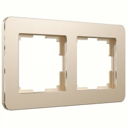 W0022611 Рамка на 2 поста (шампань) Platinum Werkel a059214