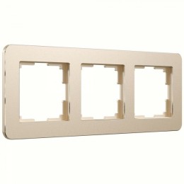 W0032611 Рамка на 3 поста (шампань) Platinum Werkel a059217