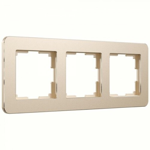 W0032611 Рамка на 3 поста (шампань) Platinum Werkel a059217