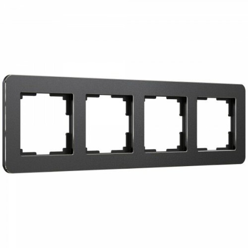 W0042608 Рамка на 4 поста (черная) Platinum Werkel a059219