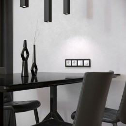 W0042608 Рамка на 4 поста (черная) Platinum Werkel a059219