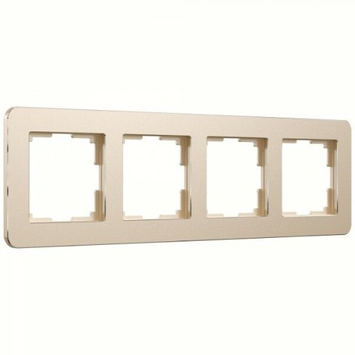 W0042611 Рамка на 4 поста (шампань) Platinum Werkel a059220