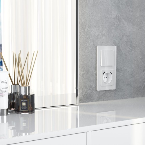 W1110041 Выключатель одноклавишный (белый акрил) Werkel a063996