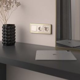 W1110043 Выключатель одноклавишный (айвори акрил) Werkel a064052