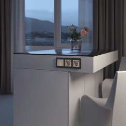 W1112143 Выключатель одноклавишный проходной с подсветкой (айвори акрил) Werkel a064055