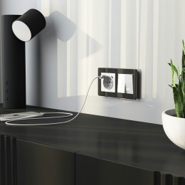 W1123041 Перекрестный выключатель двухклавишный (белый акрил) Werkel a064016