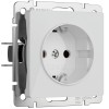 W1171041 Розетка с заземлением (белый акрил) Werkel a064010