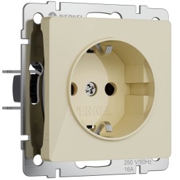 W1171043 Розетка с заземлением (айвори акрил) Werkel a064060
