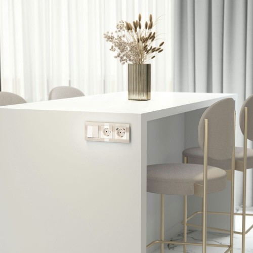 W1171043 Розетка с заземлением (айвори акрил) Werkel a064060