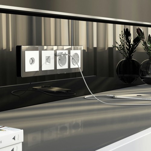 W1183041 ТВ-розетка оконечная (белый акрил) Werkel a064018