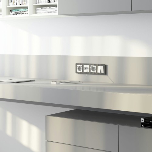 W1191141 Накладка для двойной розетки Еthernet RJ-45 (белый акрил) Werkel a064026