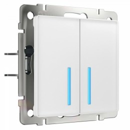 W4520001 Сенсорный выключатель двухклавишный с подсветкой 1000 Вт (белый) Werkel a057677