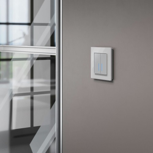 W4520006 Сенсорный выключатель двухклавишный с подсветкой 1000 Вт (серебряный) Werkel a057681