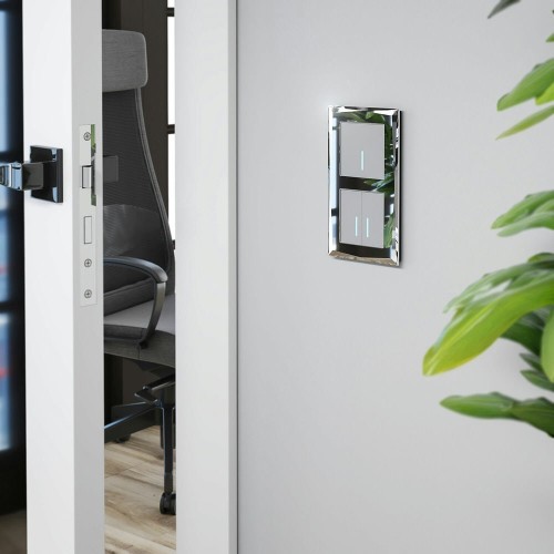 W4520006 Сенсорный выключатель двухклавишный с подсветкой 1000 Вт (серебряный) Werkel a057681