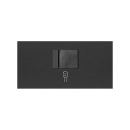 Накладка розетки RJ45 черный матовый Simon 100, 1 пост, 10000005-238