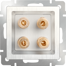 WL13-AUDIOx4 Акустическая розетка (перламутровый рифленый) Antik Werkel a040902