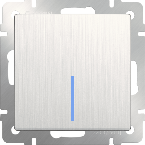 W1112113 Выключатель одноклавишный проходной с подсветкой (перламутровый рифленый) Antik Werkel a051182