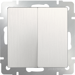 W1120013 Выключатель  двухклавишный  (перламутровый рифленый) Antik Werkel a051172