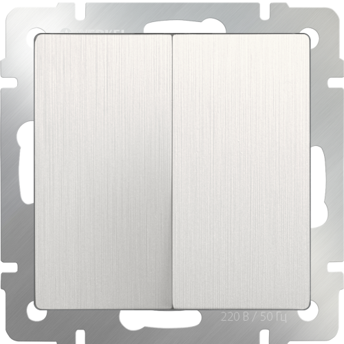 W1120013 Выключатель  двухклавишный  (перламутровый рифленый) Antik Werkel a051172