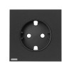 Накладка розетки iO Schuko черный матовый Simon 100, 10004041-238