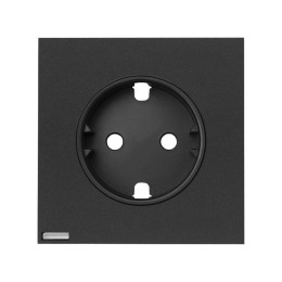 Накладка розетки iO Schuko черный матовый Simon 100, 10004041-238