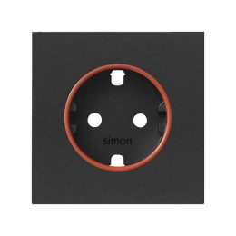 Накладка розетки Schuko UPS черный матовый Simon 100, 1 пост, 10000037-238