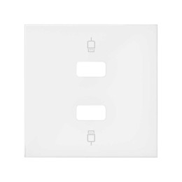 Накладка розетки 2xUSB белый матовый Simon 100, 10001090-230