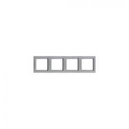 10146094 Рамка Q.3 Алюминий с эффектом бархата 4-постовая Berker