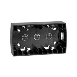 82761-38 Монтажная коробка для накладного монтажа, 2 поста, 158х89х37мм, S82, S82N, графит Simon