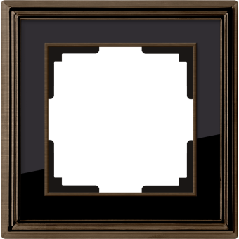 WL17-Frame-01 Рамка на 1 пост (бронза/черный) Palacio Werkel a037687