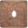 FD04320RU-A Латунная накладка под 1 тумблер , цвет Rustic Cooper+-beige FEDE