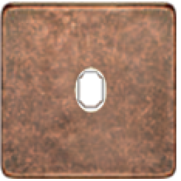 FD04320RU-A Латунная накладка под 1 тумблер , цвет Rustic Cooper+-beige FEDE
