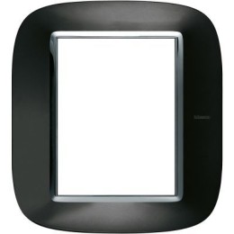 HB4826XS Рамка Axolute Овал Темный металлик 3+3 модуля Bticino