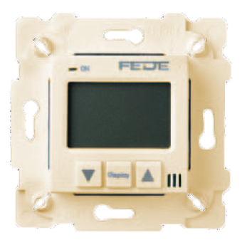 FD18001-A Терморегулятор Цифровой. 16A, с LCD монитором. Кабель в комплекте, цвет Бежевый FEDE