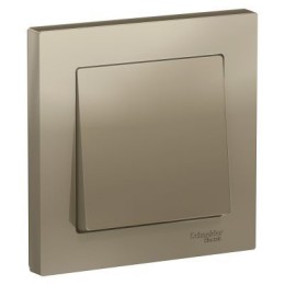 ATN000512 Atlasdesign 1-клавишный Выключатель, сх.1, 10АХ, в сборе, Шампань Schneider Electric