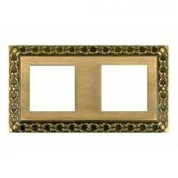 FD01222PB Рамка San Sebastian Bright Patina 2-постовая Fede