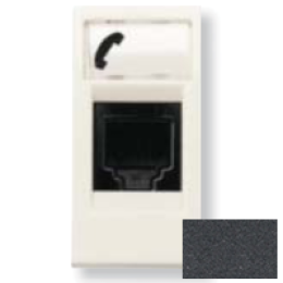 N2117.6 AN Розетка телекоммуникационная на 6 контактов, 1-модульная, тип RJ12, серия Zenit, цвет антрацит, ABB