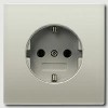 ES1520 Розетка с заземлением Jung 16А/250В LS серия сталь