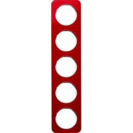 10152349 Рамка R.1 Красный, белый 5-постовая Berker