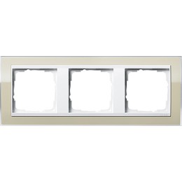 0213773 Рамка Event Clear Песочный / Белый 3-постовая Gira