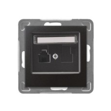 Ospel Impresja Антрацит Розетка телефонная 1-я, без рамки GPT-1Y/m/50 Ospel Impresja Антрацит Розетка телефонная 1-я, без рамки GPT-1Y/m/50