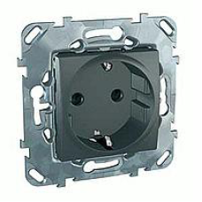 MGU5.037.12ZD Розетка с зк со шторками (винт. зажим), графит Schneider Electric MGU5.037.12ZD Розетка с зк со шторками (винт. зажим), графит Schneider Electric