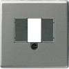 087620 Накладка телефонной розетки TAE+Стерео+USB Сталь Gira E22
