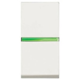 N2104.5 BL Механизм 1-клавишной кнопки с клавишей с контрольной подсветкой, 1-модульный, серия Zenit, цвет альпийский белый, ABB