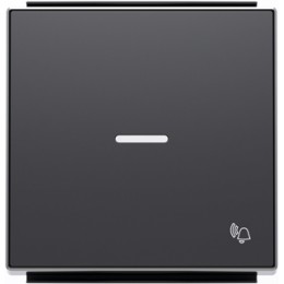 8504.3 NS Клавиша для 1-клав/ выключателей /переключ /кнопок сим "ЗВОНОК" линзой Чёрный бархат , ABB