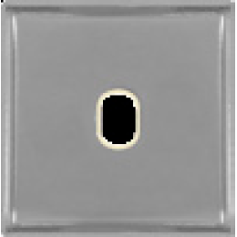 FD04320CB-A Латунная накладка под 1 тумблер , цвет Bright Chrome+-beige FEDE