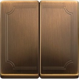 MTN412543 Клавиша x2, античная латунь Merten