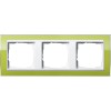 0213743 Рамка Event Clear Зеленый / Белый 3-постовая Gira